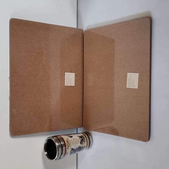2 New Sets, of 2 Cork Placemats and Ideaman Travel Mug. - Picture 3 of 14